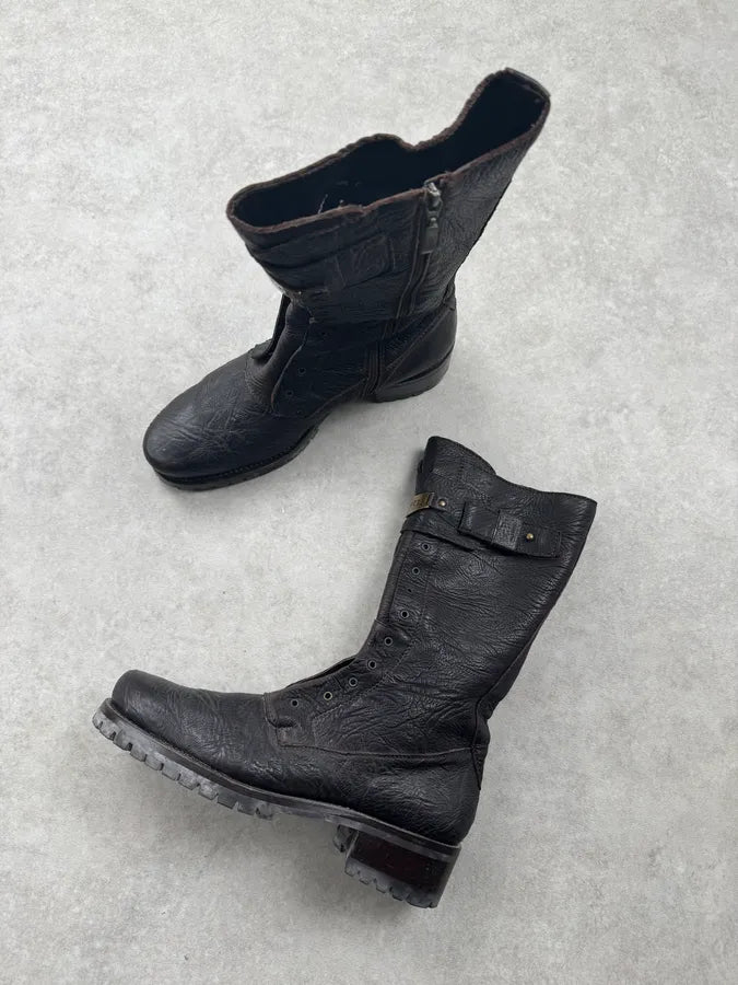 Cesare Paciotti Dark Brown Leather Side Zip Ankle Boots MpnWaOn 3