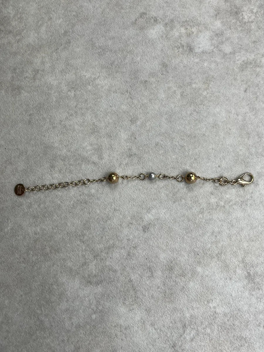 Cesare Paciotti Gold & Silver Beaded Bracelet HUIMMJS 5