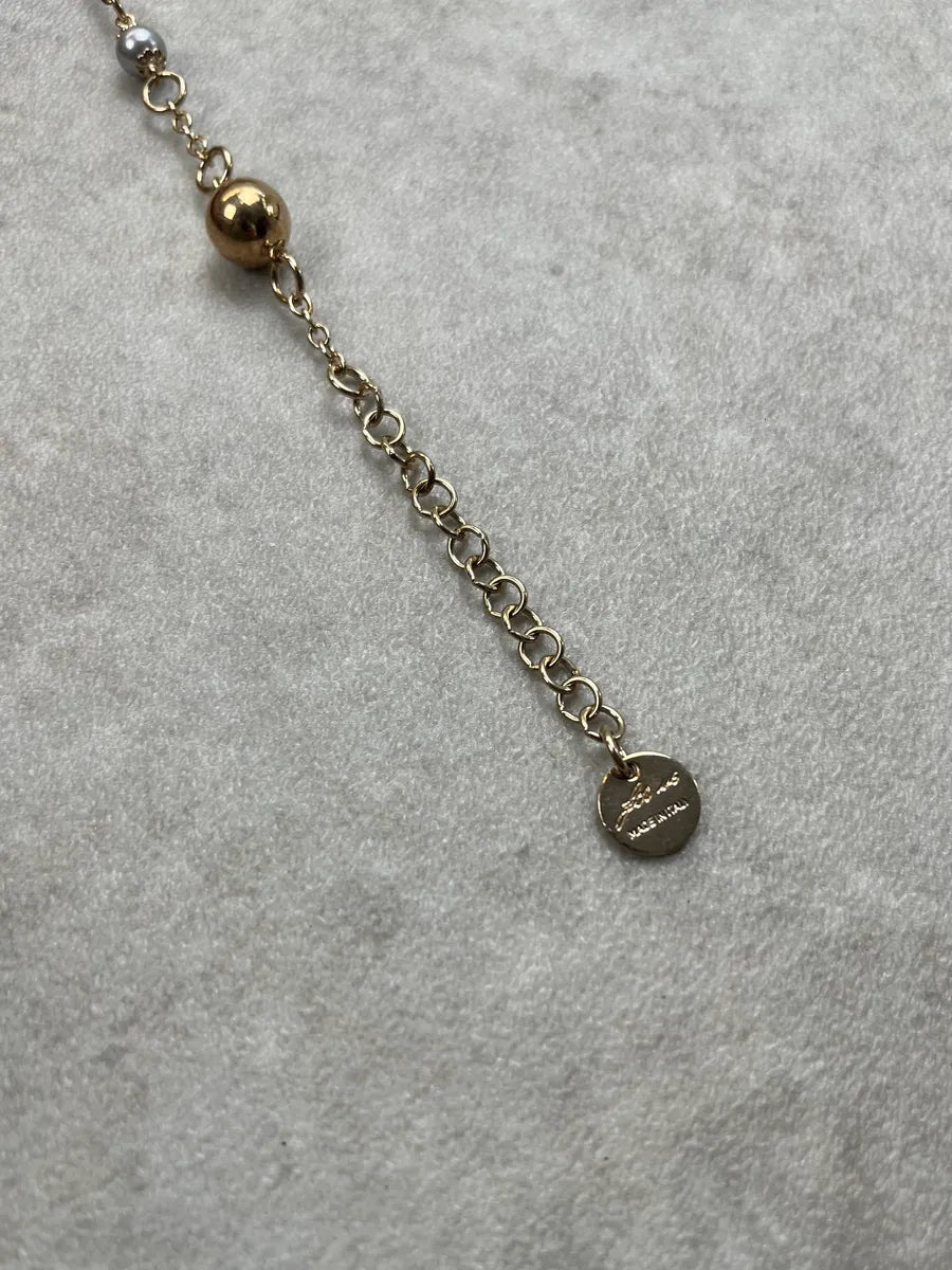 Cesare Paciotti Gold & Silver Beaded Bracelet HUIMMJS 6