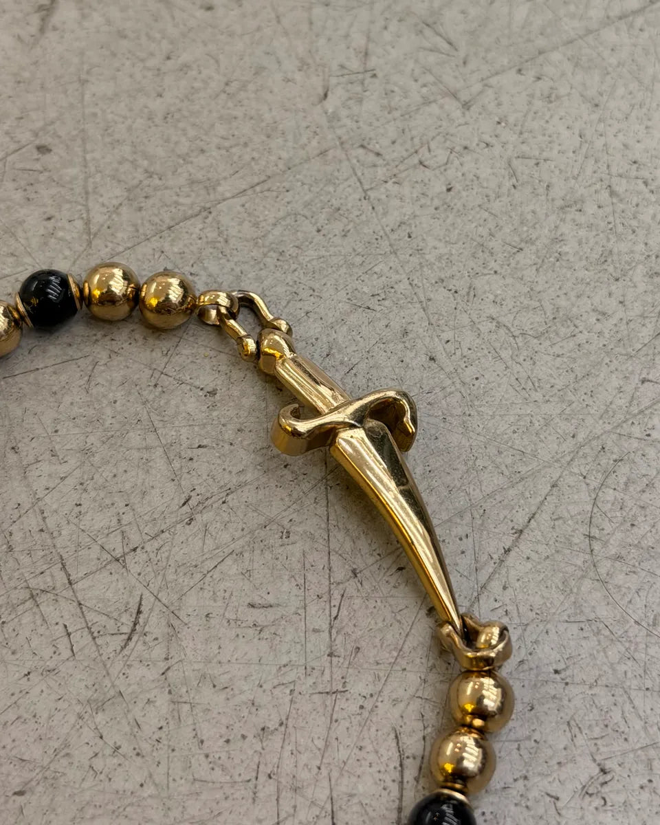 Cesare Paciotti Gold Black Silver Beaded Bracelet lkDkHlr 3