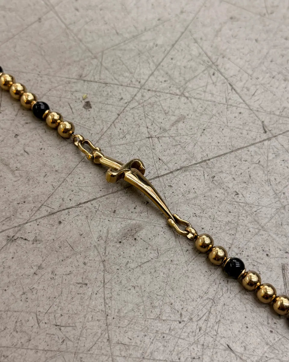Cesare Paciotti Gold Black Silver Beaded Bracelet lkDkHlr 5