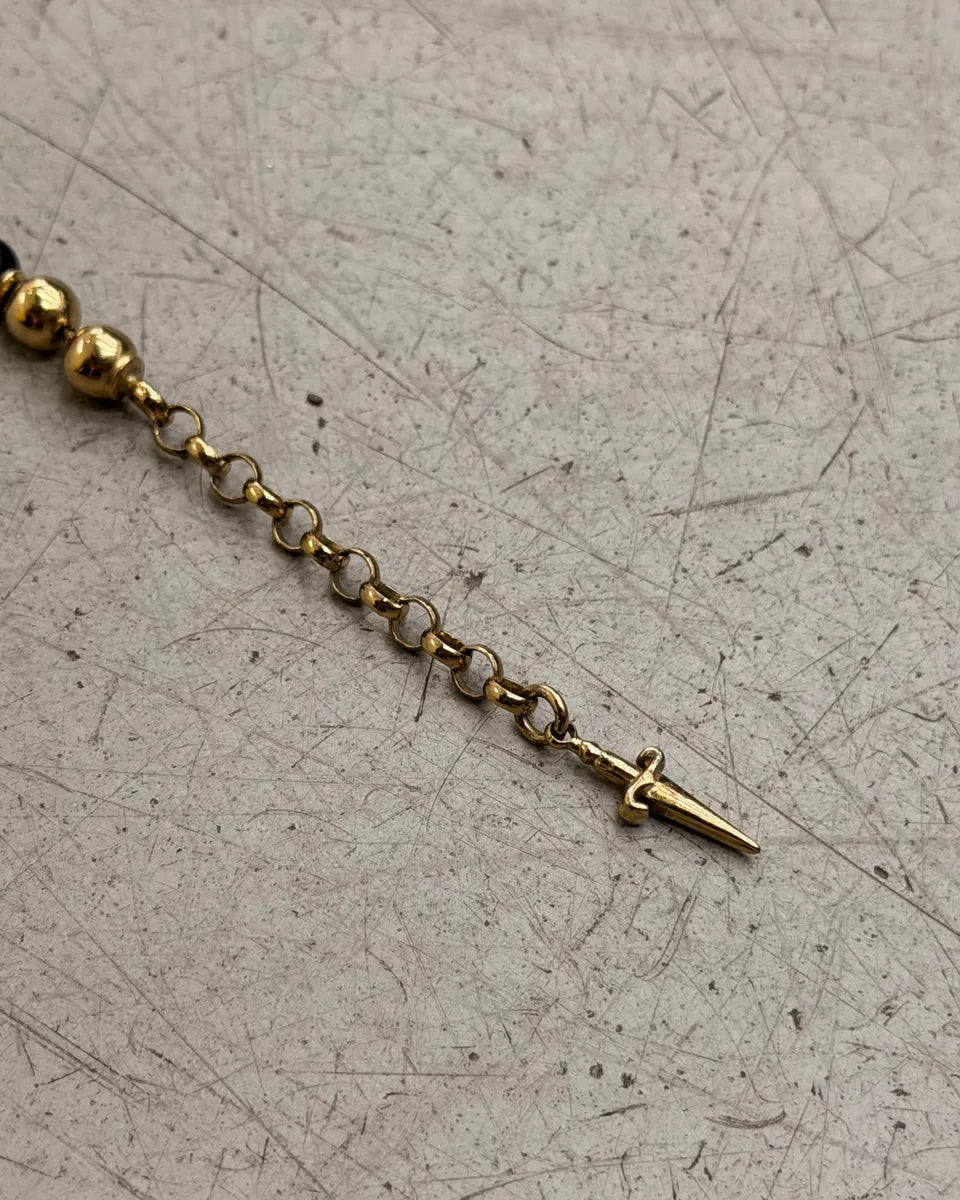 Cesare Paciotti Gold Black Silver Beaded Bracelet lkDkHlr 7