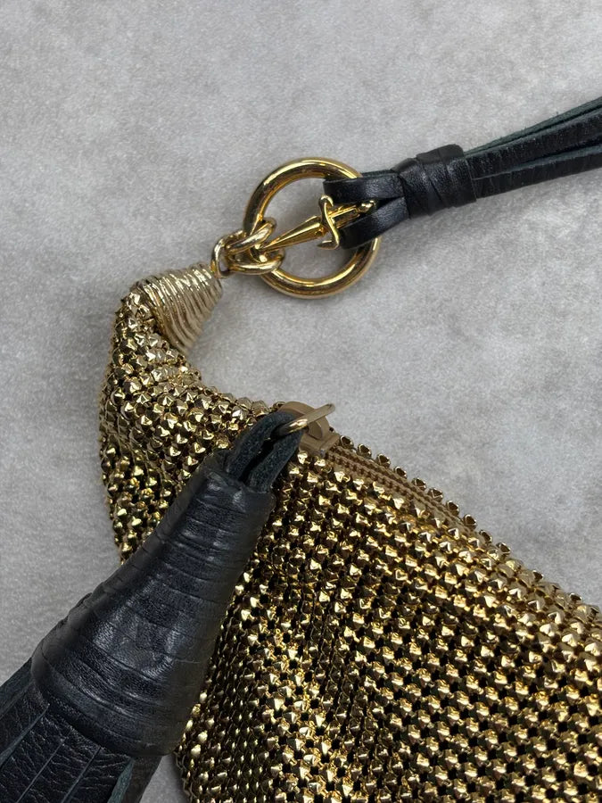 Cesare Paciotti Gold Mesh Metal Tassel Mini Bag CfKfvod 9