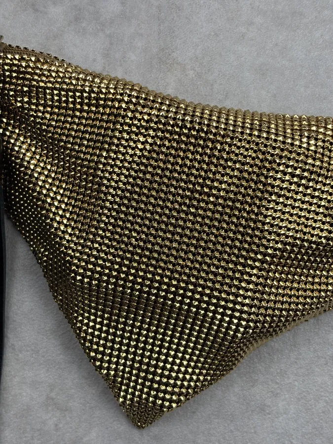 Cesare Paciotti Gold Mesh Metal Tassel Mini Bag CfKfvod 4