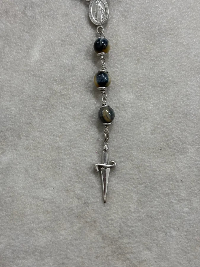 Cesare Paciotti Gold Tigers Eye Cross Pendant Necklace QyMFtlH 5