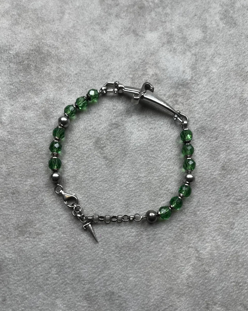 Cesare Paciotti Green Pearl Steel Dagger Bracelet jJlKzec 1