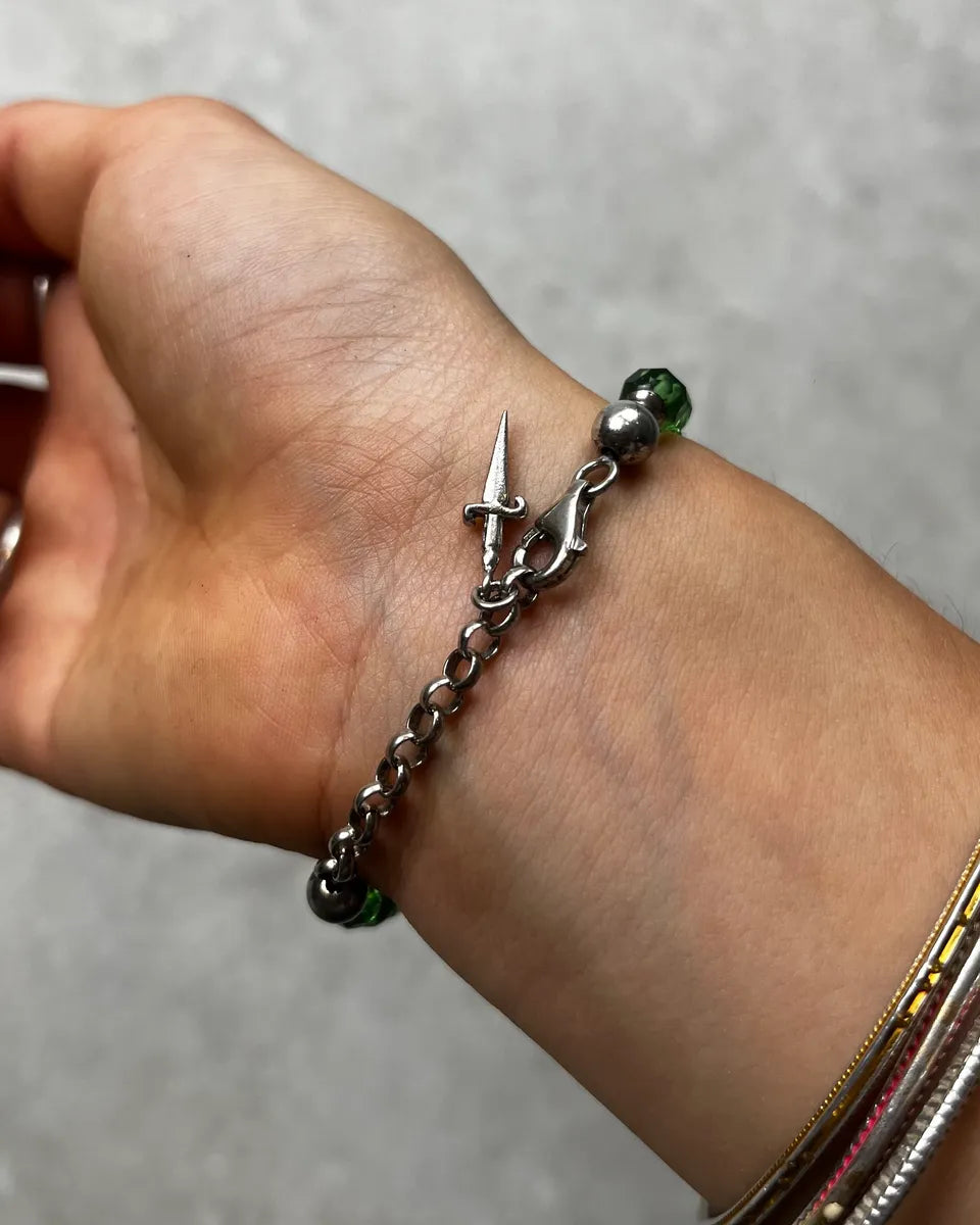 Cesare Paciotti Green Pearl Steel Dagger Bracelet jJlKzec 3