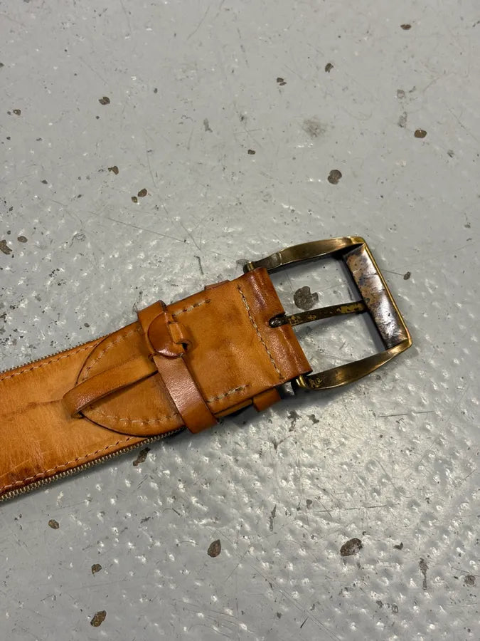 Cesare Paciotti Beige Canvas Cross-Embroidered Belt BdZYPAP 7