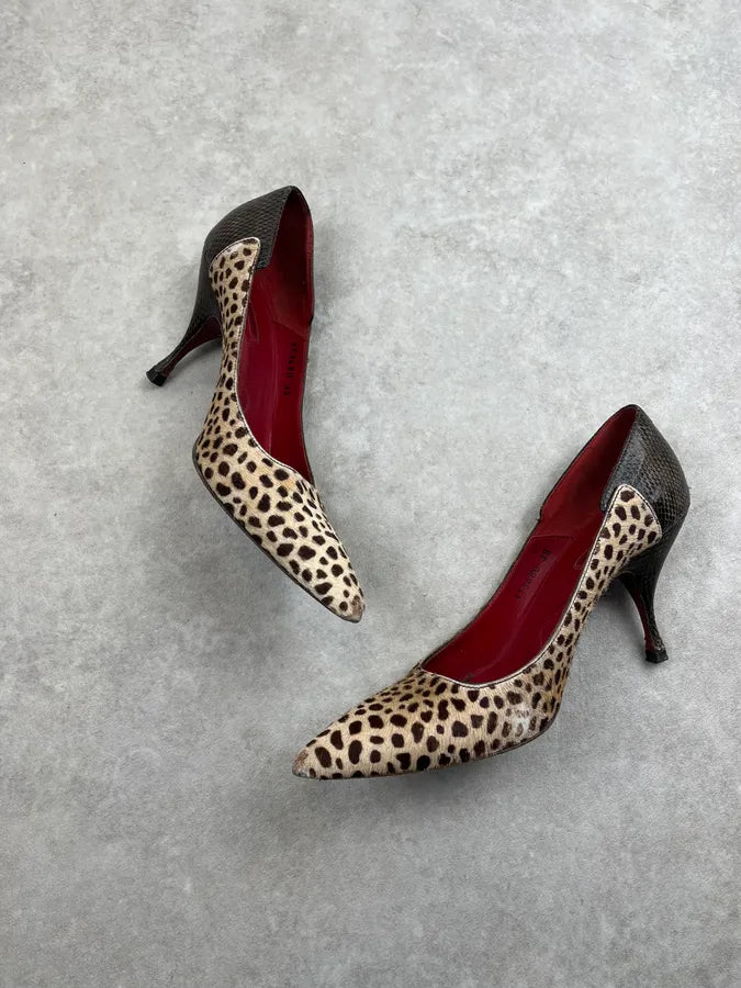 Cesare Paciotti Leopard Calf Hair Dagger Heels ZklOHNi 3