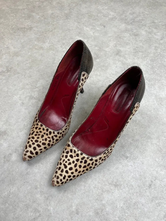 Cesare Paciotti Leopard Calf Hair Dagger Heels ZklOHNi 4
