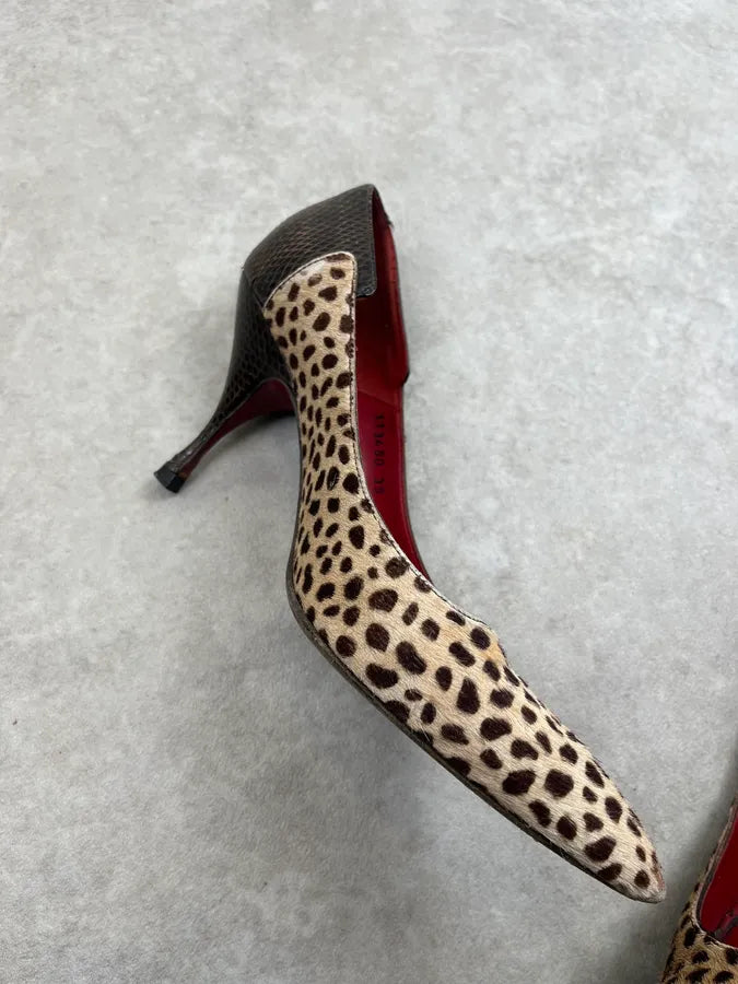 Cesare Paciotti Leopard Calf Hair Dagger Heels ZklOHNi 6