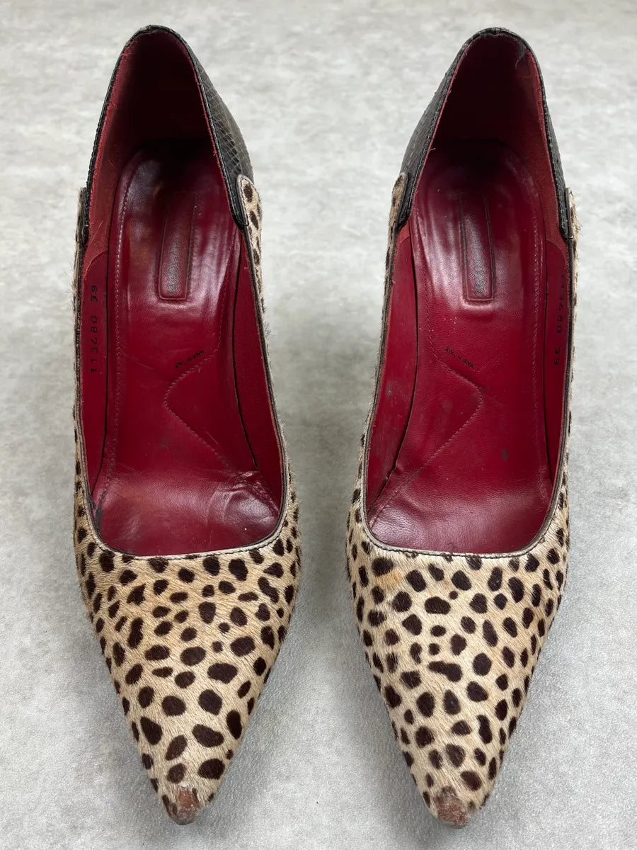Cesare Paciotti Leopard Calf Hair Dagger Heels ZklOHNi 5