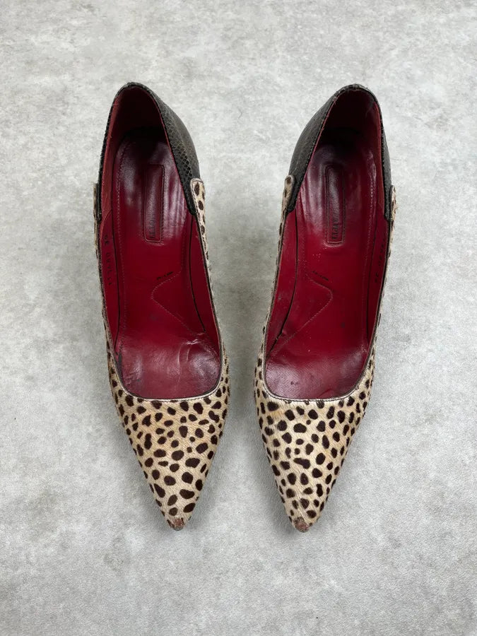 Cesare Paciotti Leopard Calf Hair Dagger Heels ZklOHNi 1