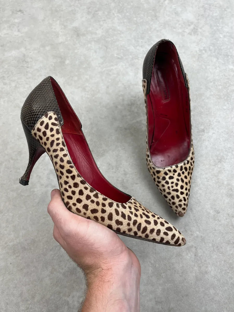 Cesare Paciotti Leopard Calf Hair Dagger Heels ZklOHNi 0