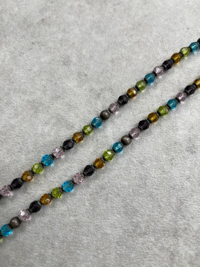 Cesare Paciotti Multicolor Crystal Beaded Spike Charm Necklace BqdfyXp 4