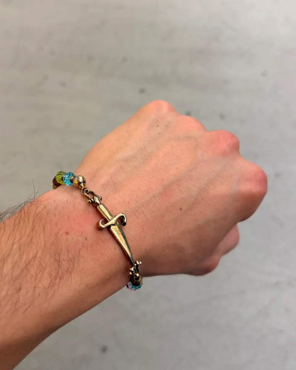 Cesare Paciotti Multicolore Gold-Plated Swarovski Dagger Bracelet xhepuXG 1