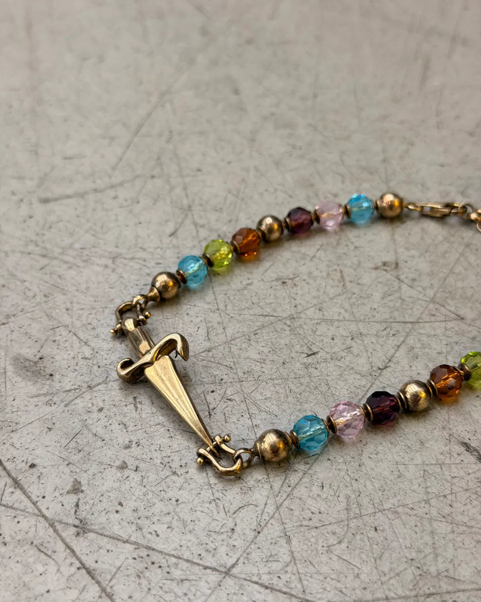 Cesare Paciotti Multicolore Gold-Plated Swarovski Dagger Bracelet xhepuXG 4