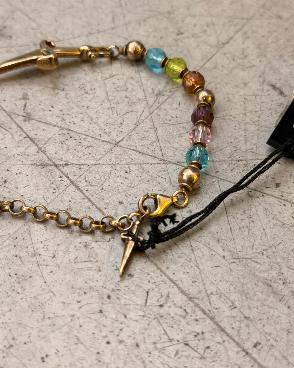 Cesare Paciotti Multicolore Gold-Plated Swarovski Dagger Bracelet xhepuXG 5