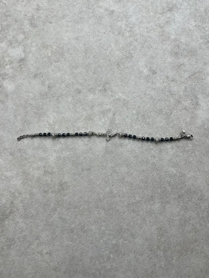 Cesare Paciotti Navy Metal Cross Silver Bracelet AcXHknf 3