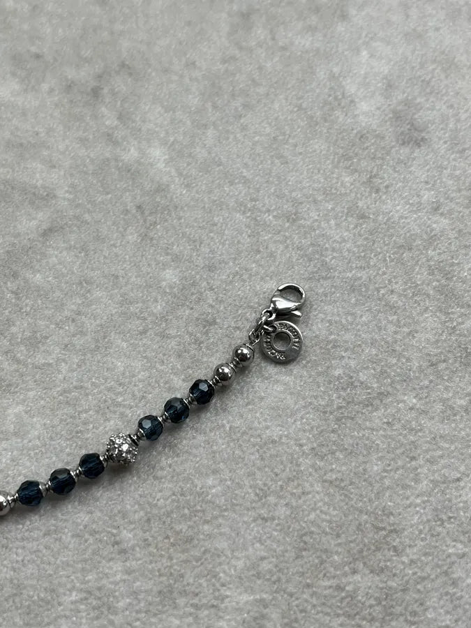 Cesare Paciotti Navy Metal Cross Silver Bracelet AcXHknf 7