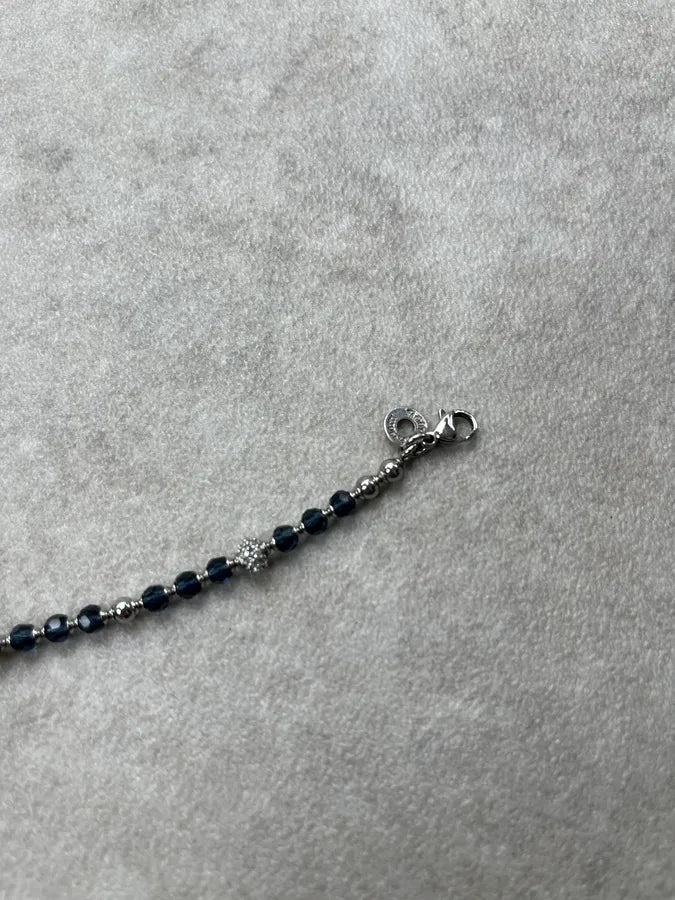Cesare Paciotti Navy Metal Cross Silver Bracelet AcXHknf 8