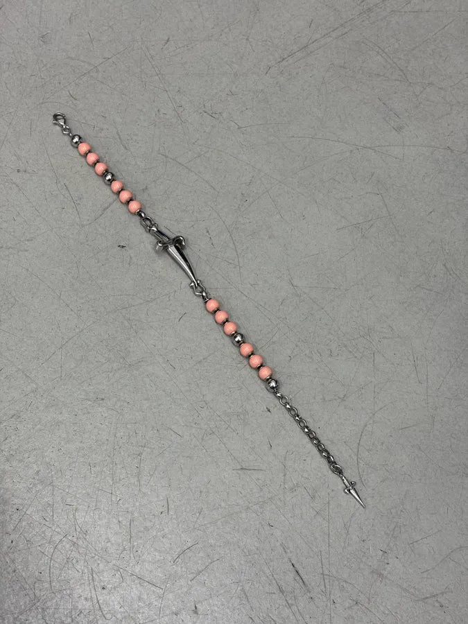 Cesare Paciotti Pink Beaded Dagger Bracelet cGvNzqo 4