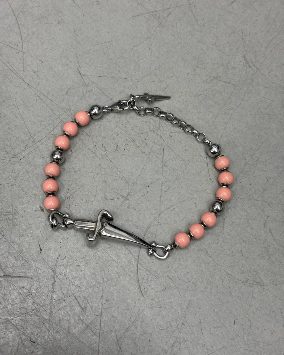 Cesare Paciotti Pink Beaded Dagger Bracelet cGvNzqo 0