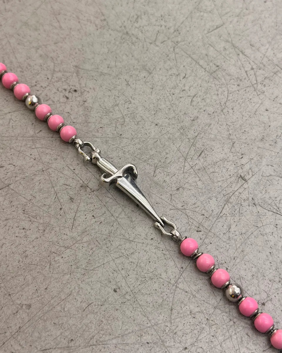 Cesare Paciotti Pink Beaded Silver Dagger Bracelet pFlyemV 3