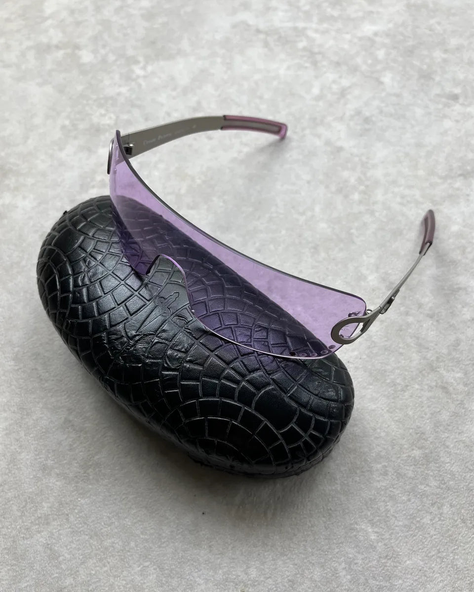 Cesare Paciotti Purple Acetate Shield Sunglasses nNUrdqw 0