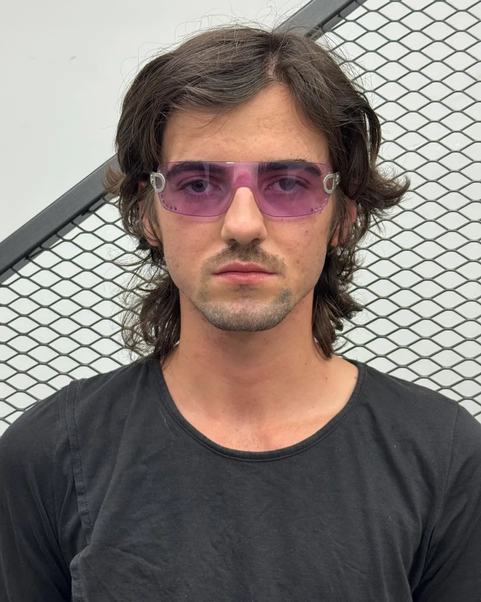 Cesare Paciotti Purple Acetate Shield Sunglasses nNUrdqw 1