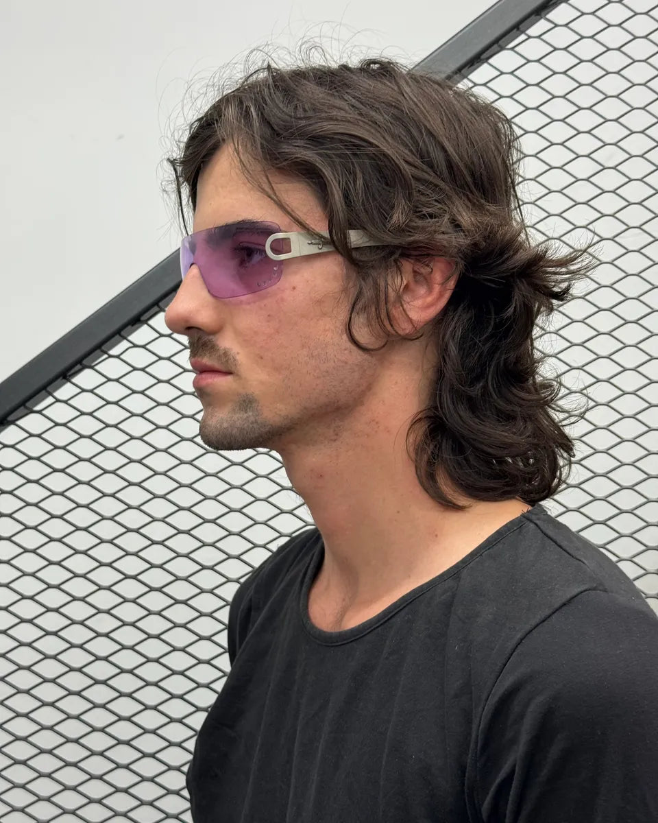 Cesare Paciotti Purple Acetate Shield Sunglasses nNUrdqw 2