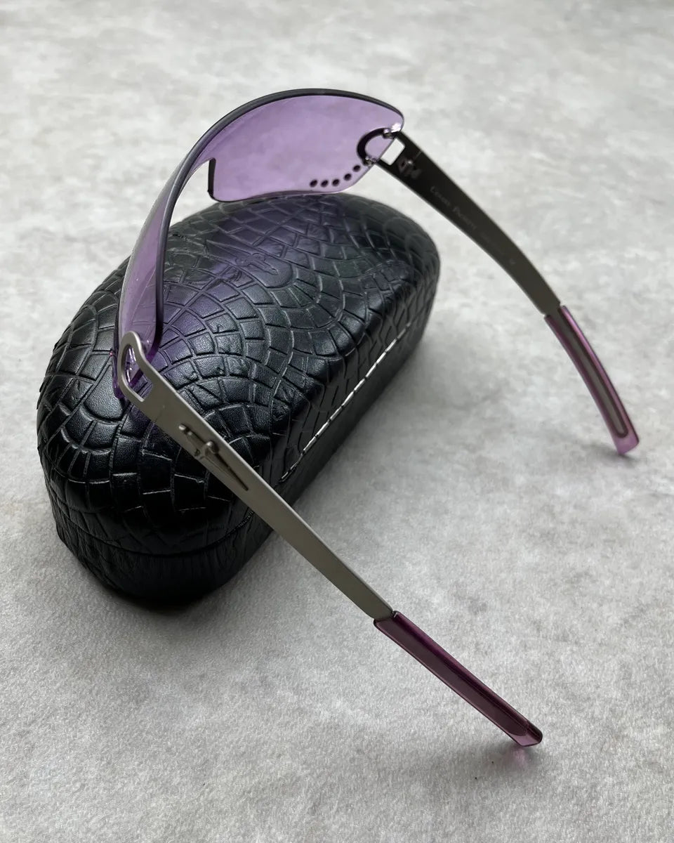 Cesare Paciotti Purple Acetate Shield Sunglasses nNUrdqw 6