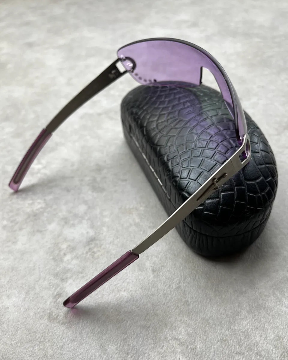 Cesare Paciotti Purple Acetate Shield Sunglasses nNUrdqw 7