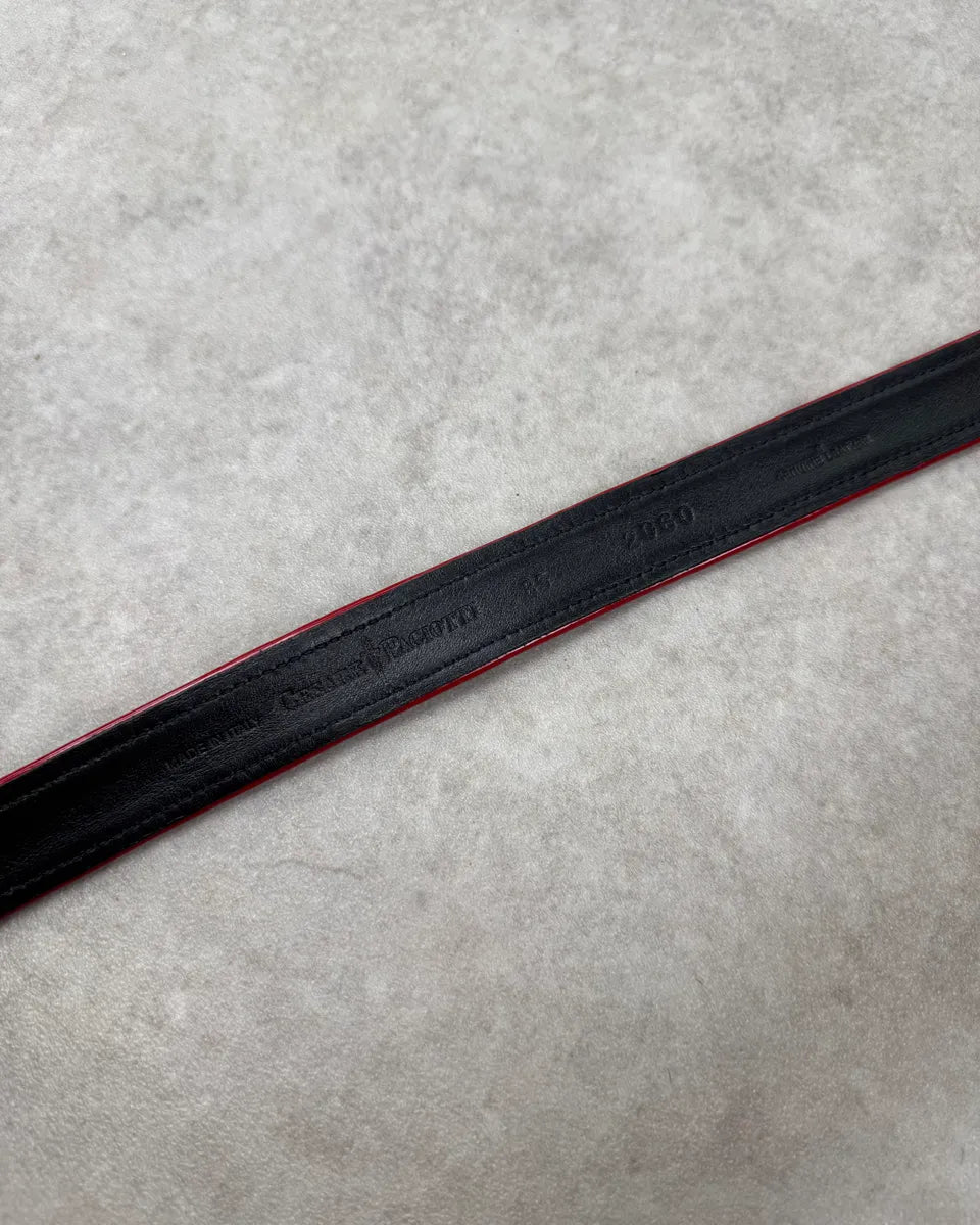 Cesare Paciotti Red Leather & Leopard Pony Hair Belt IaiayxS 8
