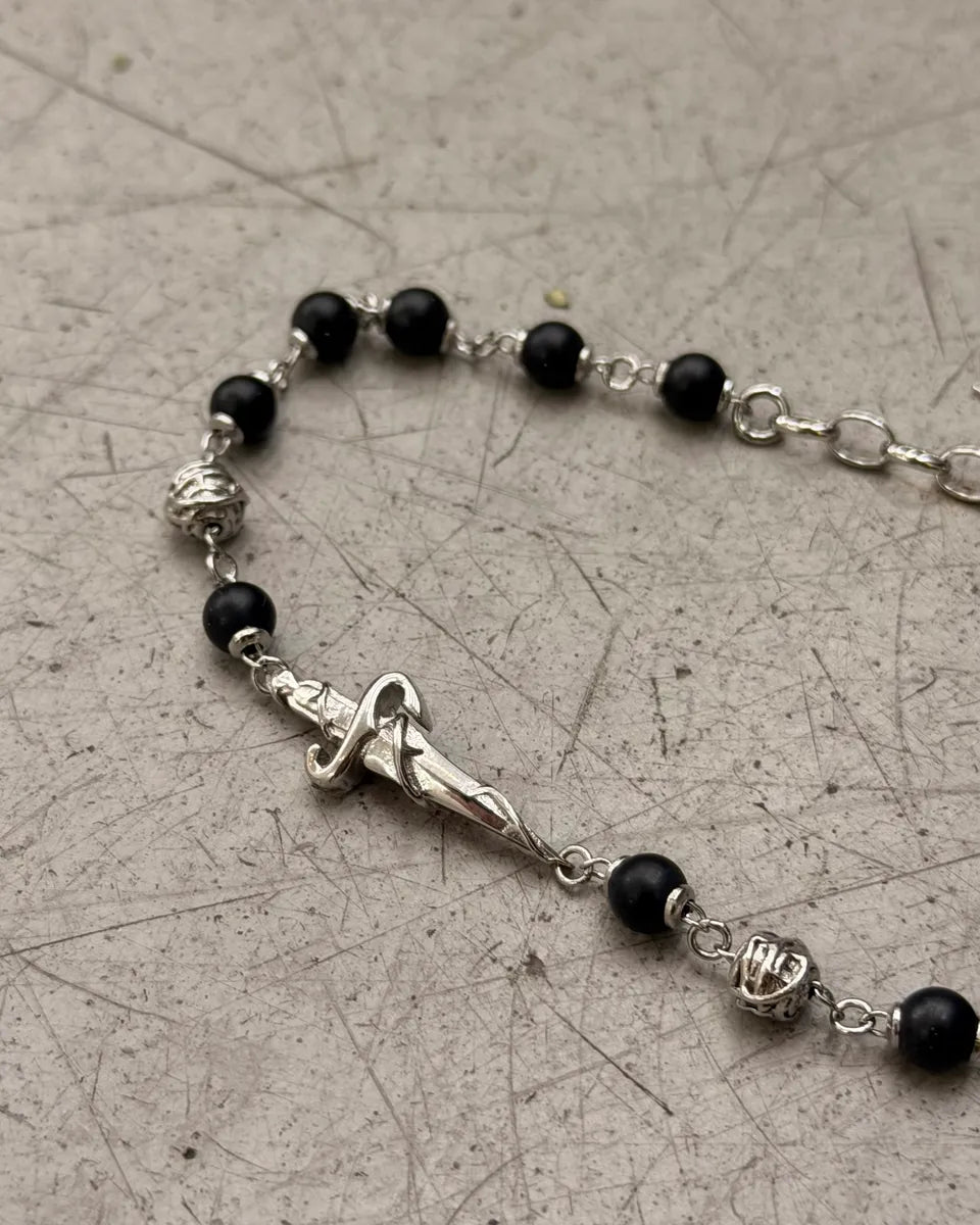 Cesare Paciotti Silver 925 Onyx Spike Bracelet mgJuWIa 3