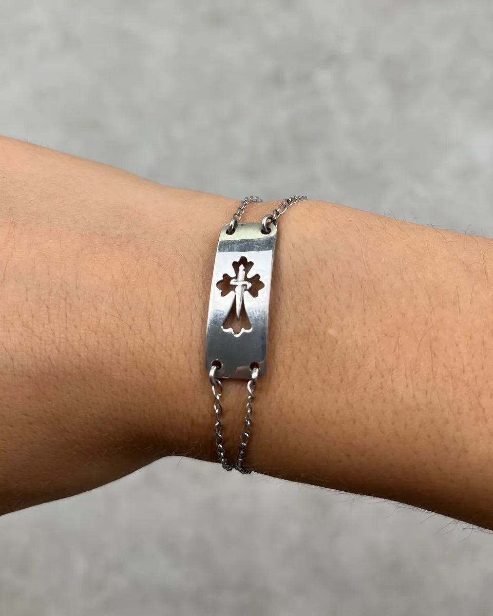 Cesare Paciotti Silver 925 Sterling Cross Bracelet OIecdIi 2