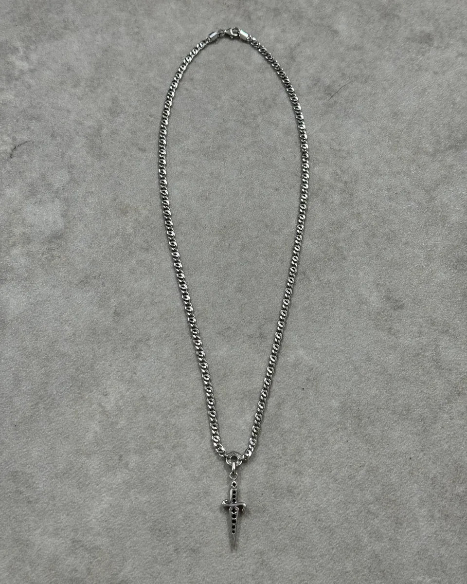 Cesare Paciotti Silver 925 Sterling Silver Sword Pendant Necklace wFpQNWV 0