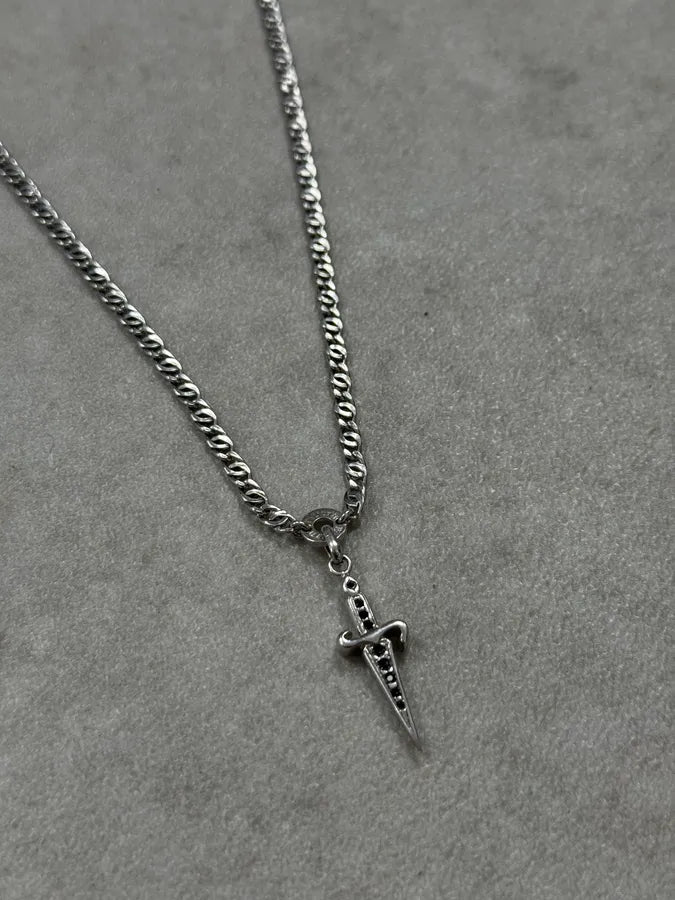 Cesare Paciotti Silver 925 Sterling Silver Sword Pendant Necklace wFpQNWV 2
