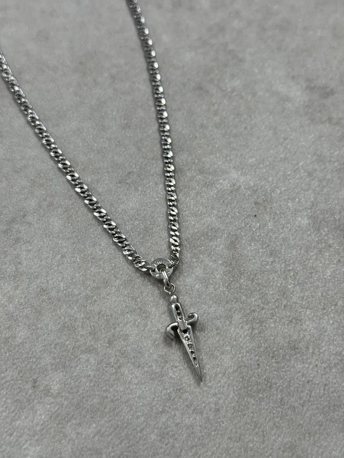 Cesare Paciotti Silver 925 Sterling Silver Sword Pendant Necklace wFpQNWV 5