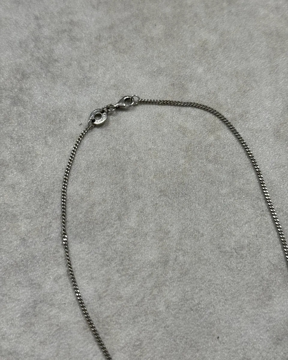 Cesare Paciotti Silver Cross Pendant with Blue Stone Silver Necklace YJTicep 3