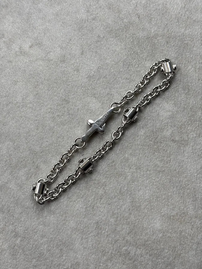 Cesare Paciotti Silver Grey Metal Dagger Charm Bracelet gwMqtzf 4