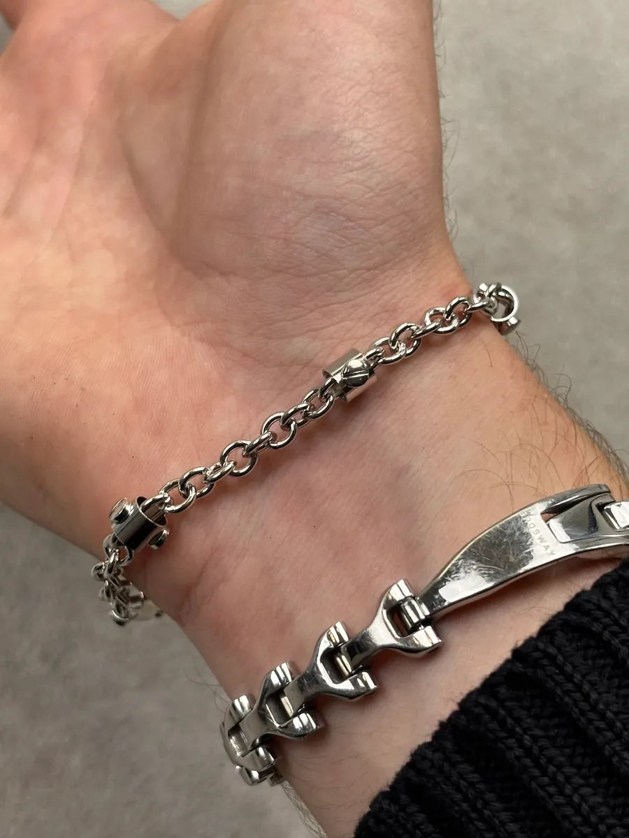 Cesare Paciotti Silver Grey Metal Dagger Charm Bracelet gwMqtzf 2