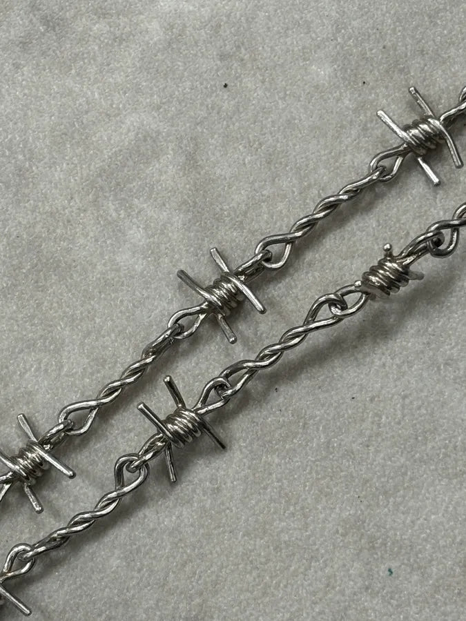 Cesare Paciotti Silver Metal Barbed Wire Bracelet  QIBMvbJ 5