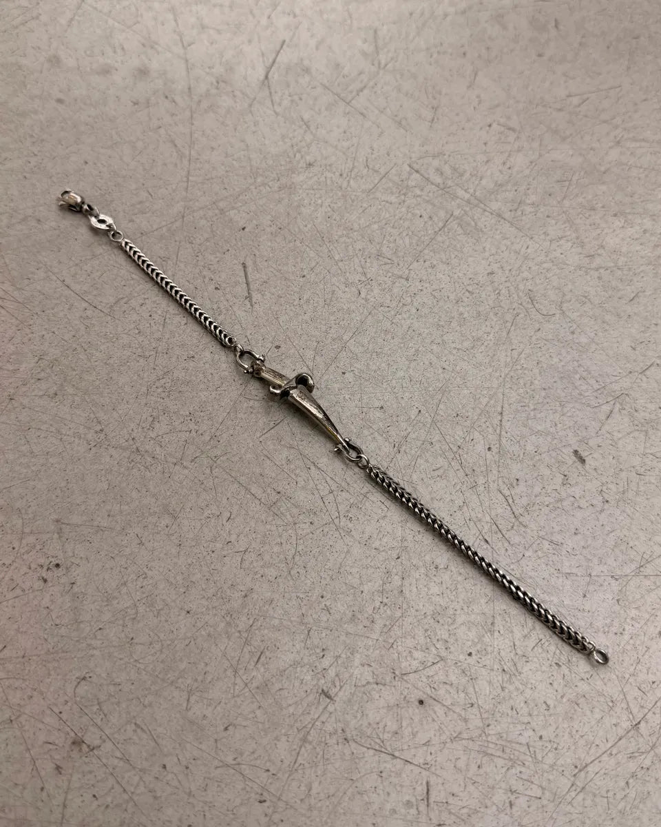 Cesare Paciotti Silver Metal Chain Dagger Bracelet CJFFSek 0