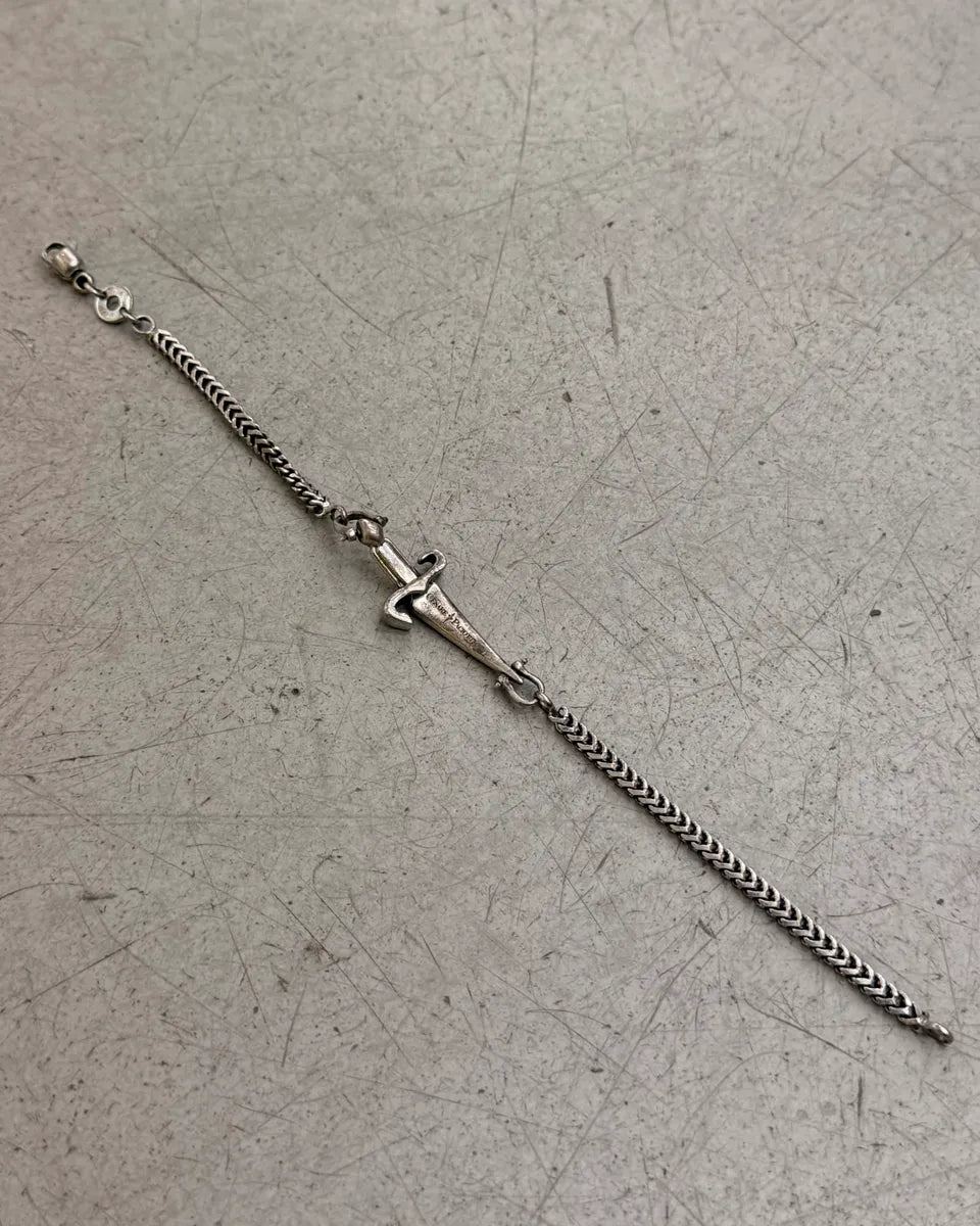 Cesare Paciotti Silver Metal Chain Dagger Bracelet CJFFSek 5