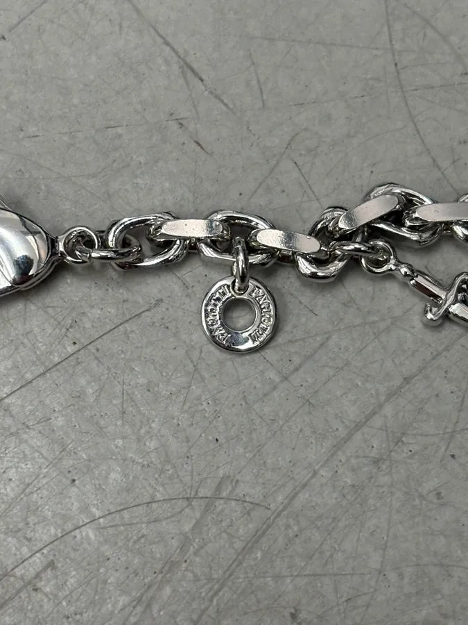 Cesare Paciotti Silver Metal Cross Dagger Bracelet HIaQVZA 5