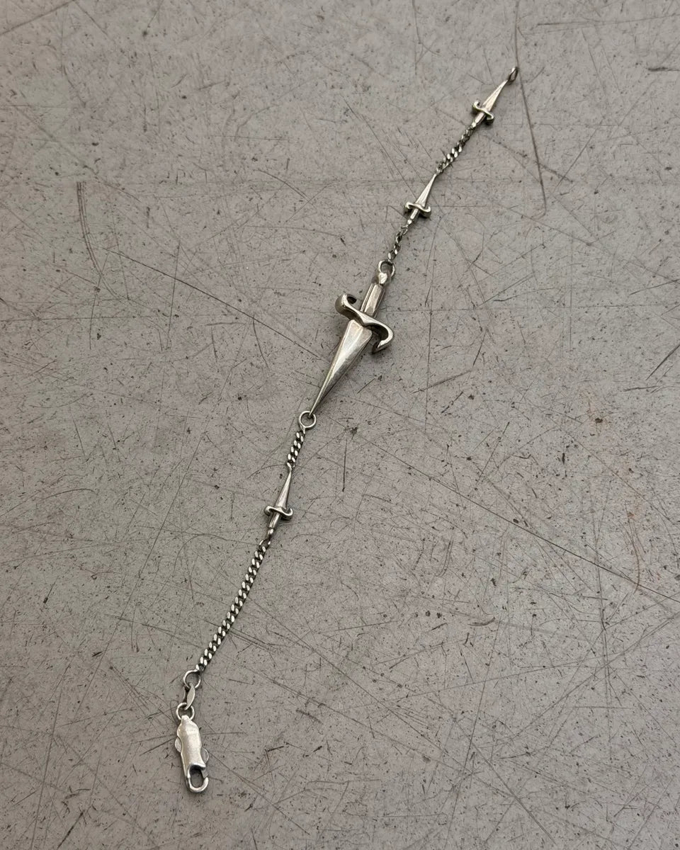 Cesare Paciotti Silver Metal Cross Dagger Bracelet Bogchfl 1