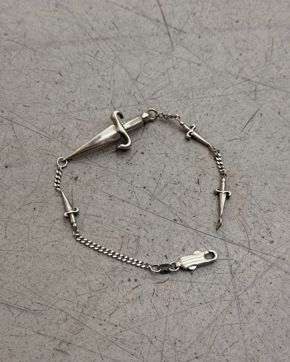 Cesare Paciotti Silver Metal Cross Dagger Bracelet Bogchfl 5