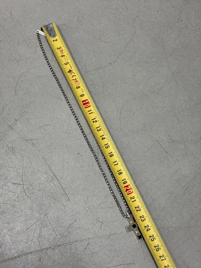 Cesare Paciotti Grey Metal Cross Necklace XhZrOqf 6