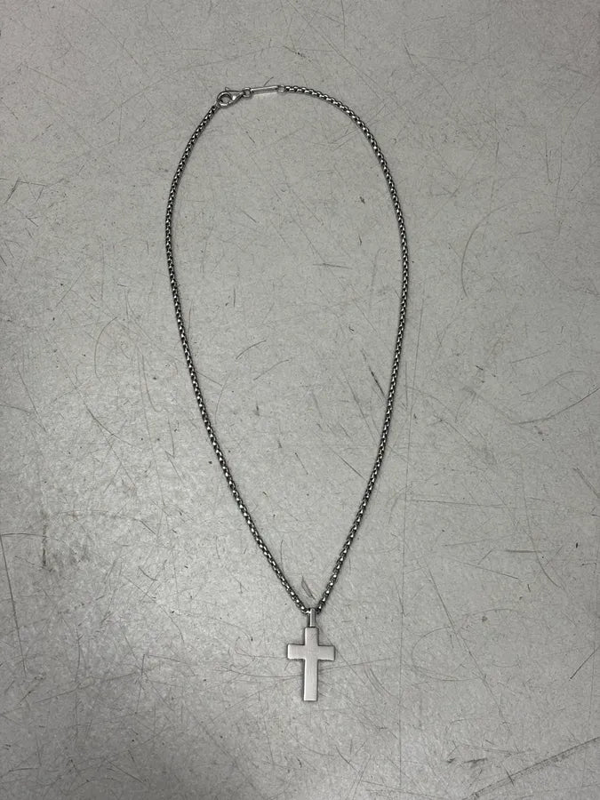 Cesare Paciotti Grey Metal Cross Necklace XhZrOqf 3
